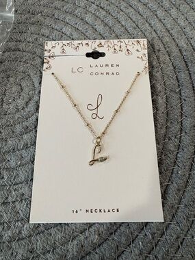 Gold 'L' Initial Necklace